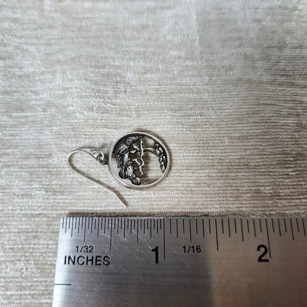 925 Sterling Silver Lone Cypress Tree Dangle Drop Earrings Boho Witchy